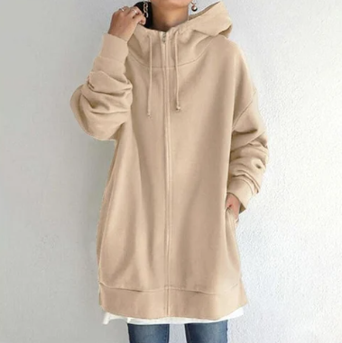Guusje - Dameshoodie Met Rits Voor Herfst/Winter