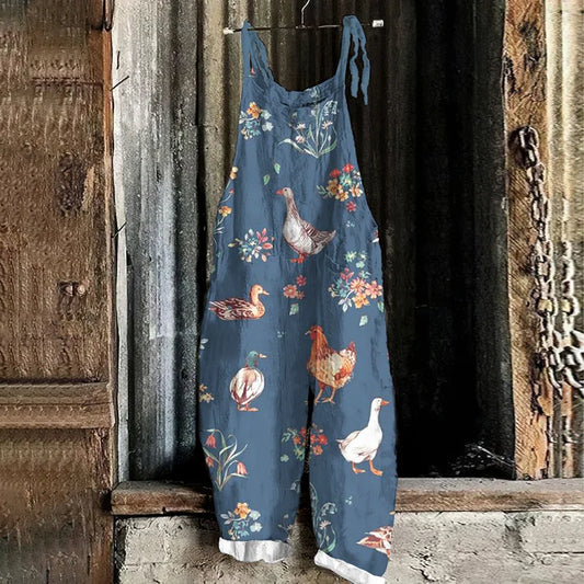 Lieke - Casual Jumpsuit Met Koeienprint