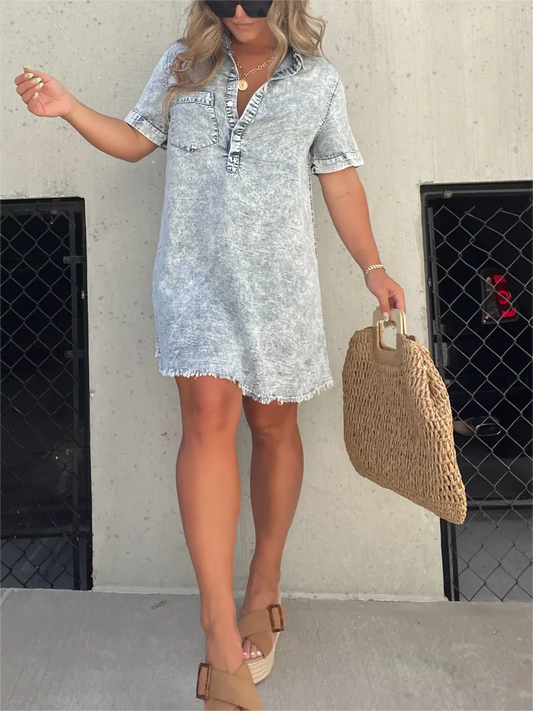 Maria | Denim T-shirt Jurk