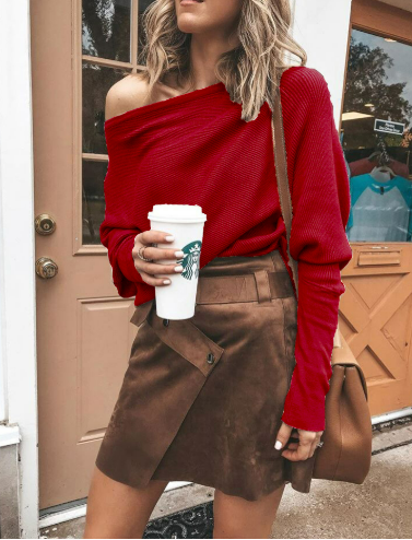Alette - Eigentijdse Off-Shoulder Top Met Originele Geribbelde Bies